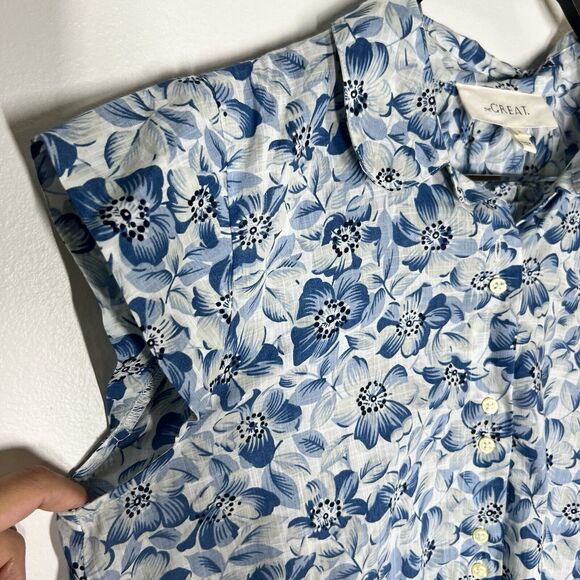 The Great. SET Sz 0 / XS Light Sky Pressed Floral The Knoll Skirt & Wren Top - Picture 7 of 16